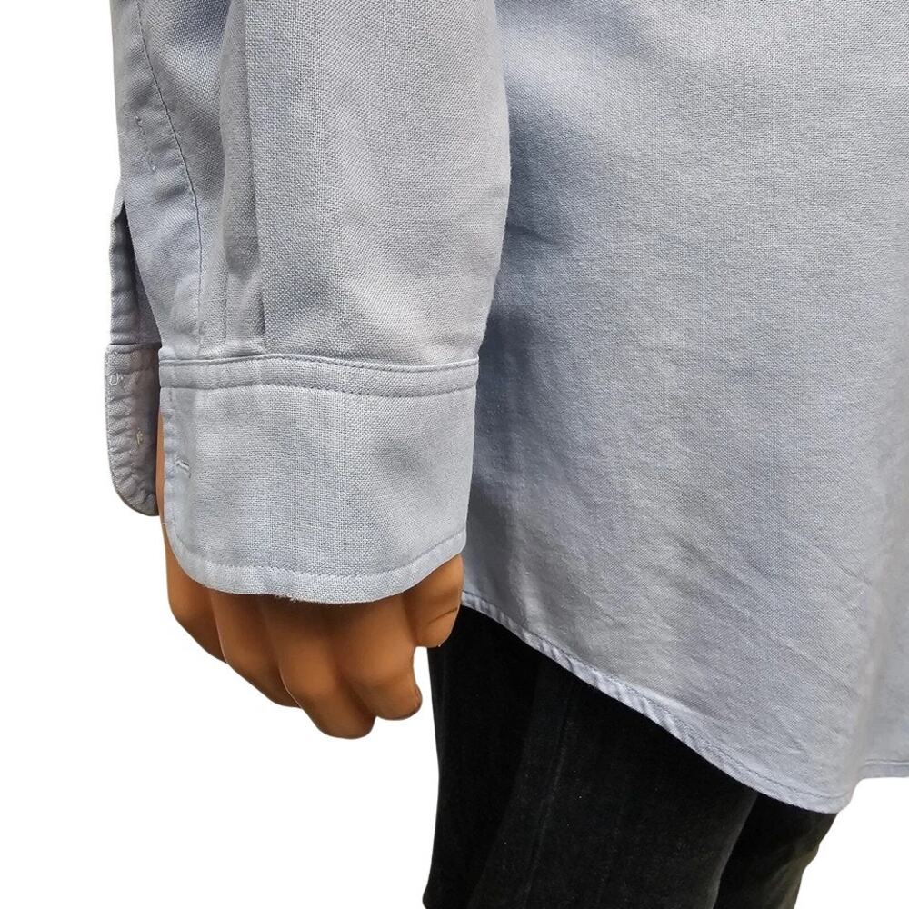 Vintage Ralph Lauren Jeans Co RL USA Flag Shirt Men XXL 2XL Long Sleeve Blue 90s - Picture 10 of 14